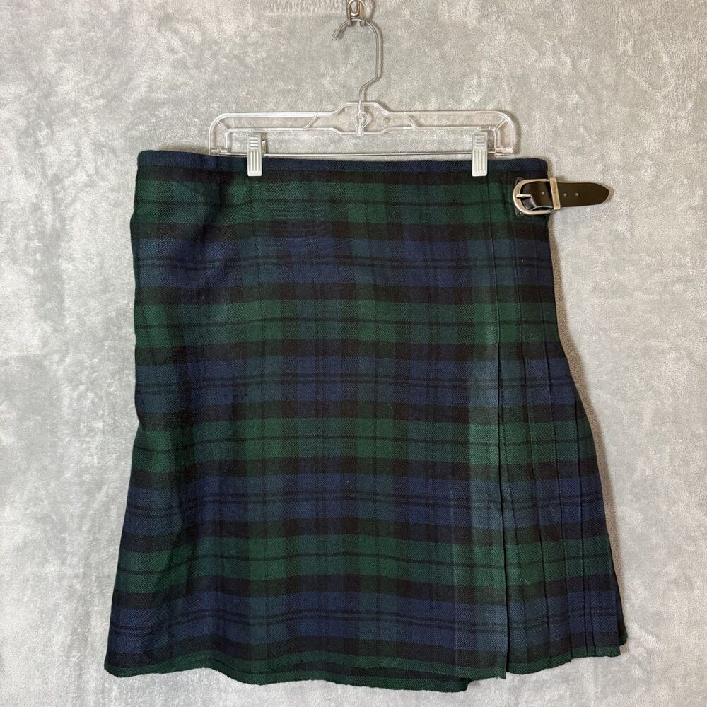 Highland Redstone Kilt 38/40 Black Watch Tartan Plaid Scottish Skirt Green Blue
